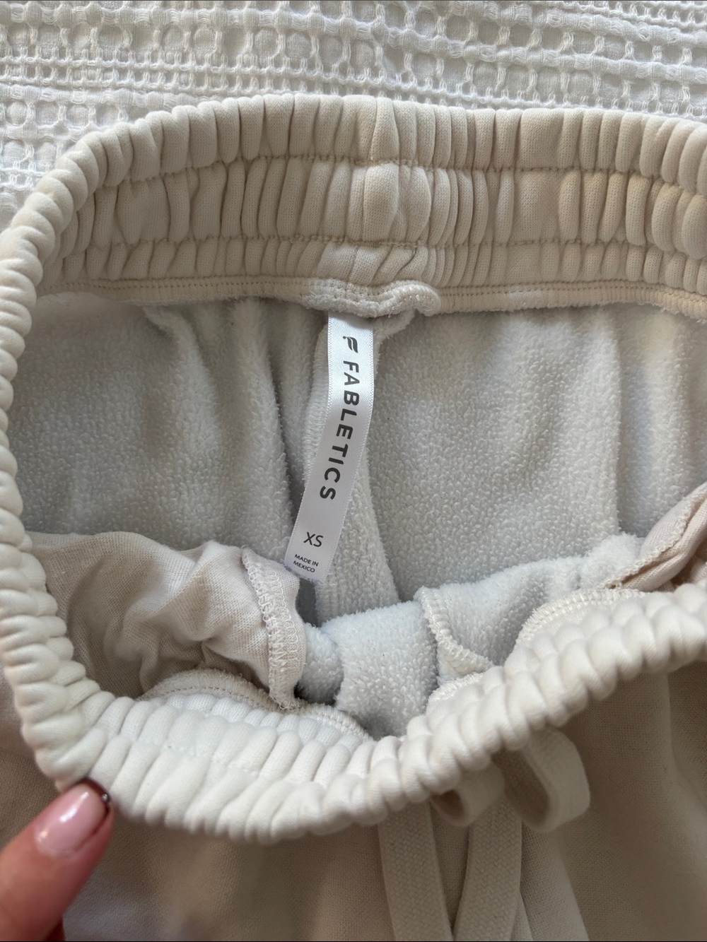 Fabletics Neutral Jogger Set - Cream & Light Gray - Picture 3 of 5